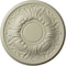 Ekena Millwork Wakefield Ceiling Medallion (Fits Canopies up to 3 5/8"), 11 3/4"OD x 1 1/4"P, Clear Yellow CM11WACYF - alternate 1